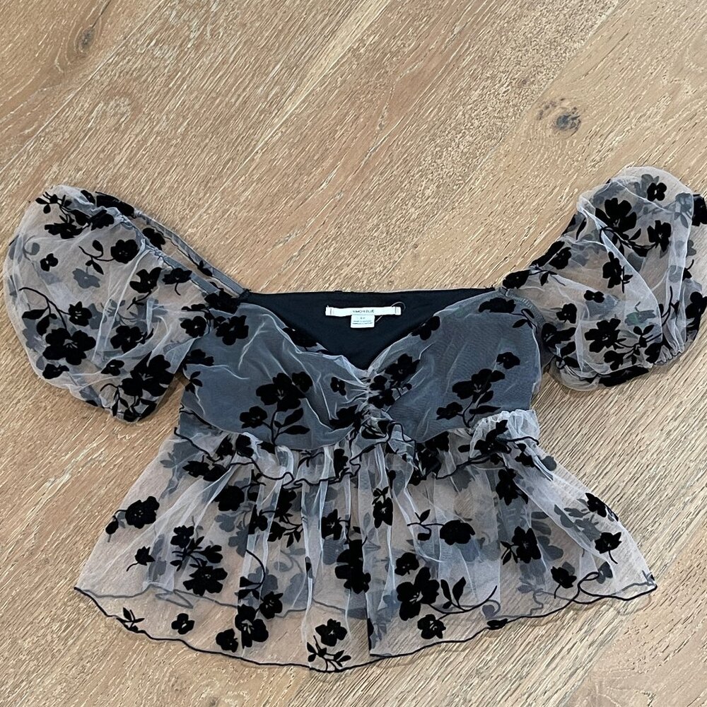 Urban Outfitters Kimchi Blue Black & White Shirt - Size Small